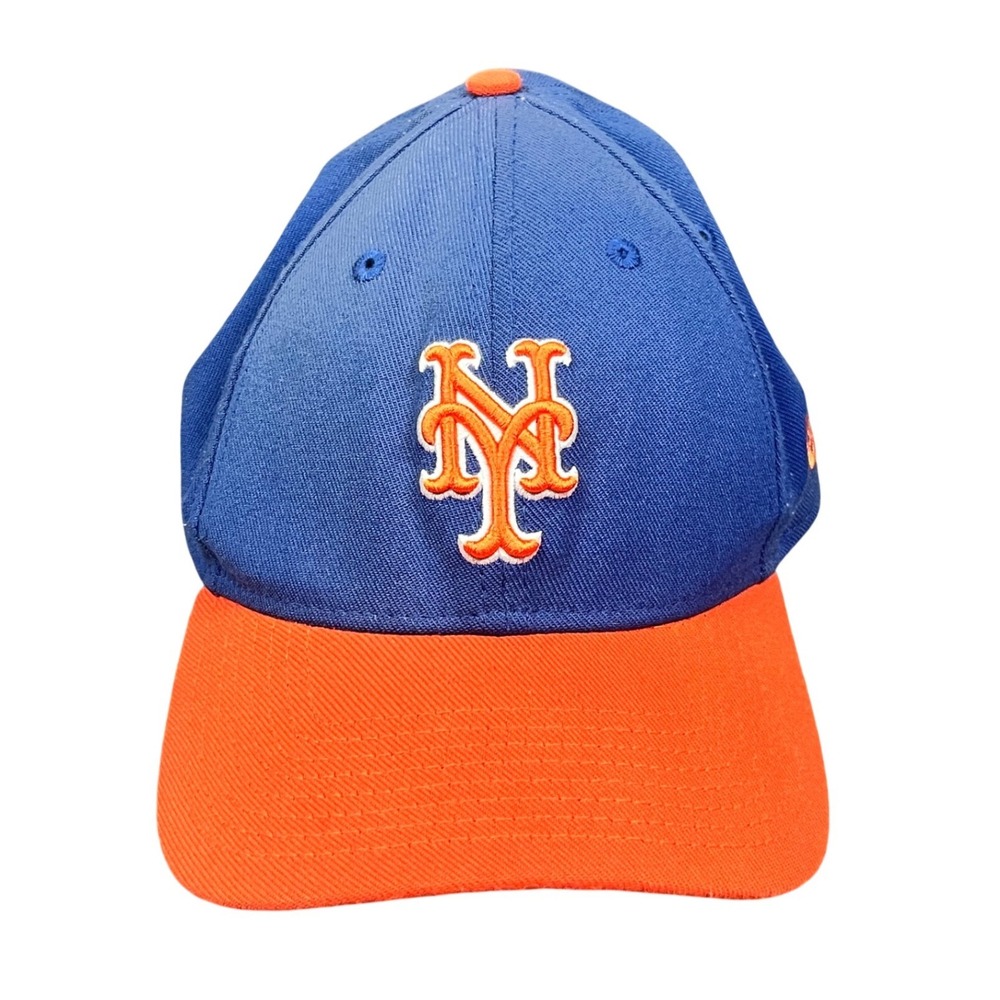 New Era New York Mets 39THIRTY Stretch Fit Hat Blue Orange MLB Medium-Large Cap